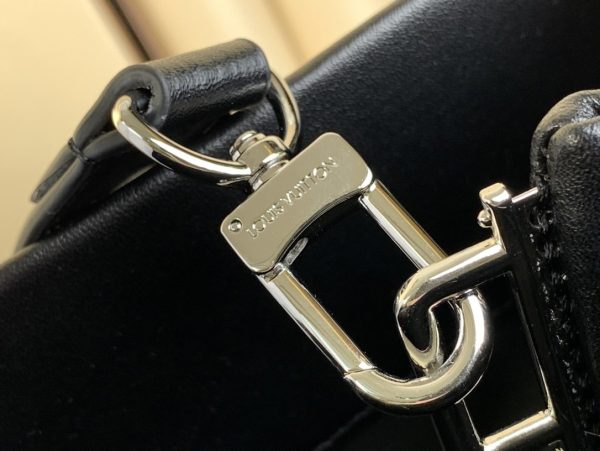 Ｎ級 ルイヴィトン-M24457 ショッパー･トート MM ブラック カウハイドレザー